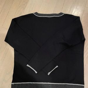 M by Michael Stars wide neck black Wool & Cashmere sweater. Size L